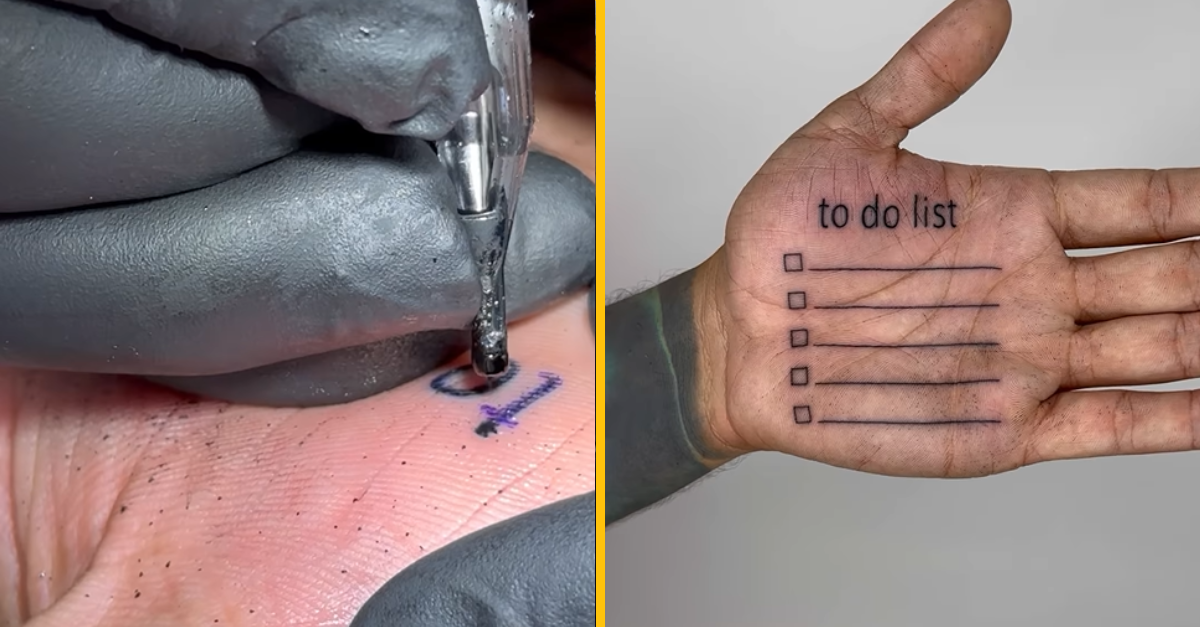 Efektívny spôsob, ako sa vyhnúť zabúdaniu. Muž si nechal na ruku vytetovať zoznam povinností