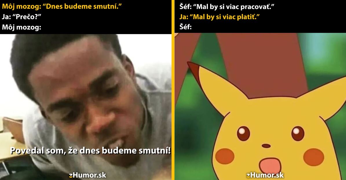 Zopár memečiek, ktoré vznikli, aby ti spríjemnili deň #1342: Povedal som, že dnes budeme smutní!