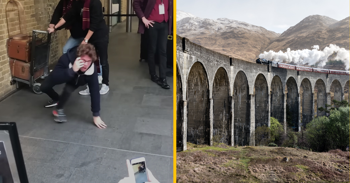 Muž zistil, že nie je čarodejník, až po tom, ako ho po ceste na Rokfort zastavila známa stena na nástupišti 9 3/4 z filmu Harry Potter