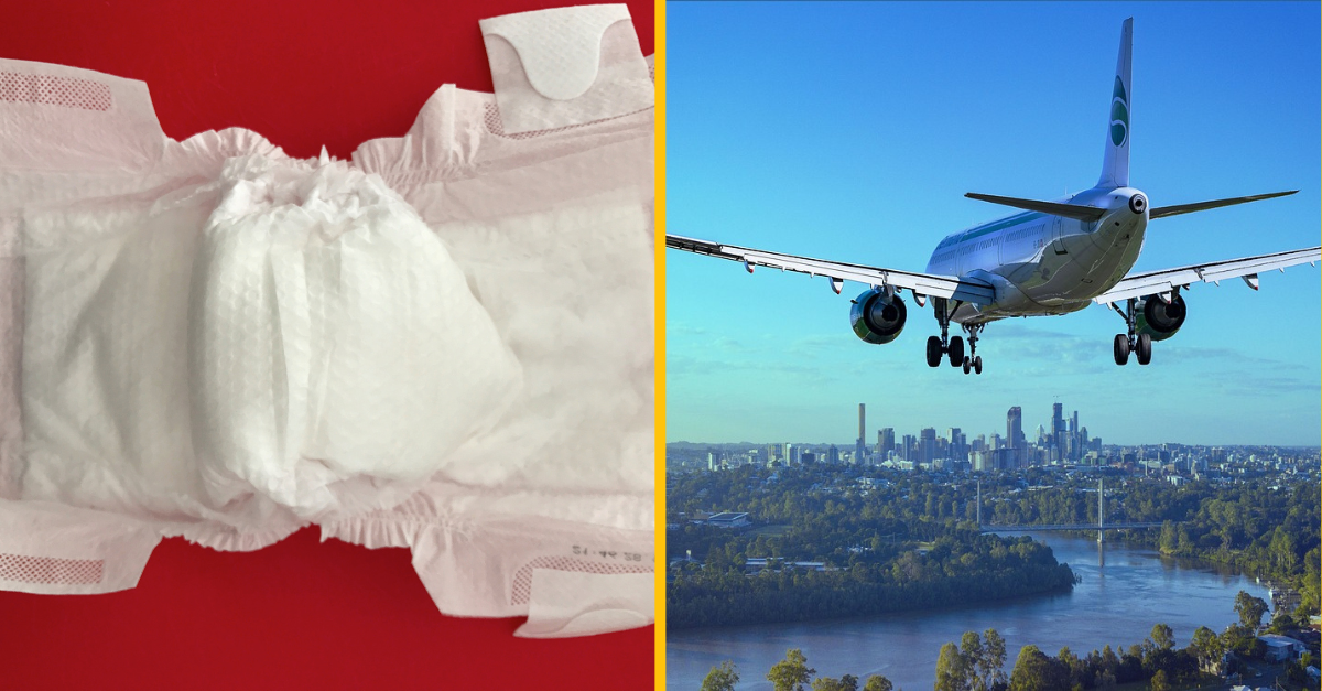 Kvôli plienke pre dospelých, ktorú si pomýlili s bombou, lietadlo núdzovo pristálo v USA