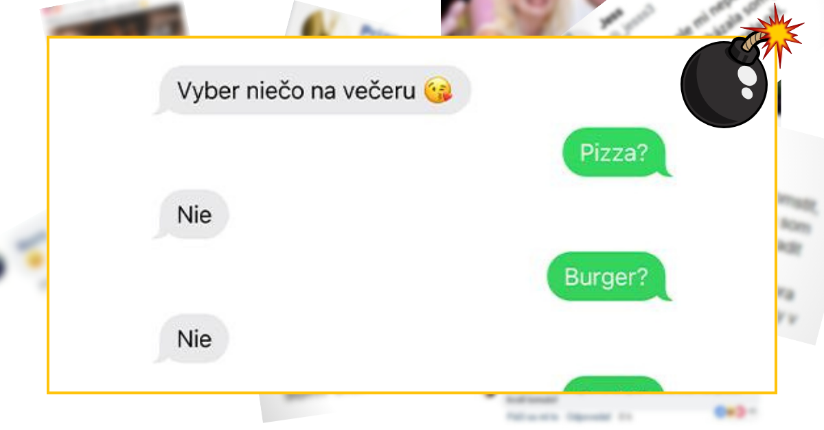 Bomby zo sociálnych sietí #832 – keď vyberáte so svojou polovičkou jedlo na večer