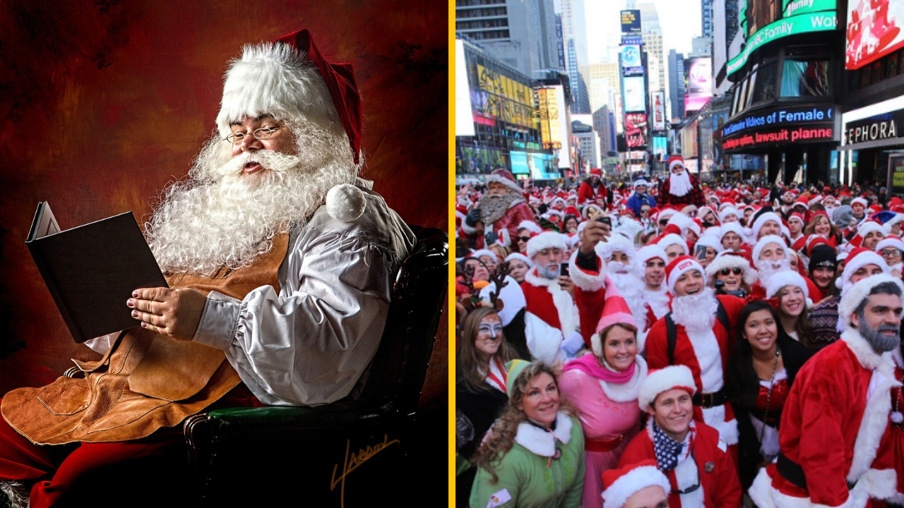 Tisíce ľudí sa schádzajú v New Yorku na každoročnom SantaCon-e v baroch s tematikou Santu