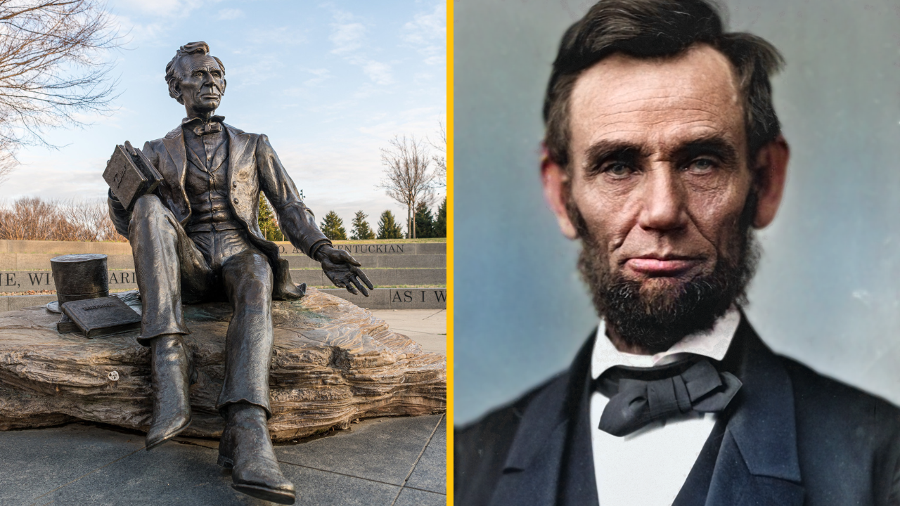 Na soche Abrahama Lincolna v Kentucky chýba bronzový cylinder
