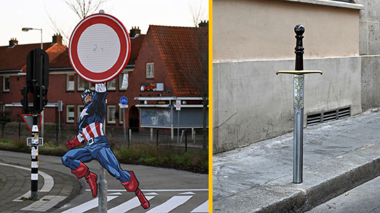 Pouličný umelec z Amsterdamu premieňa verejné priestory na skutočné umenie #1