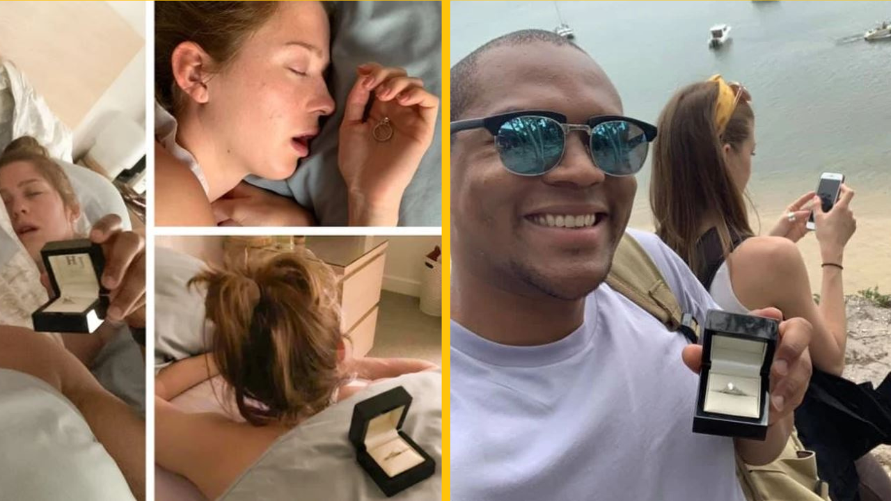 Chlapík pokojne skrýval zásnubný prsteň na fotografiách s priateľkou mesiac pred oficiálnym návrhom