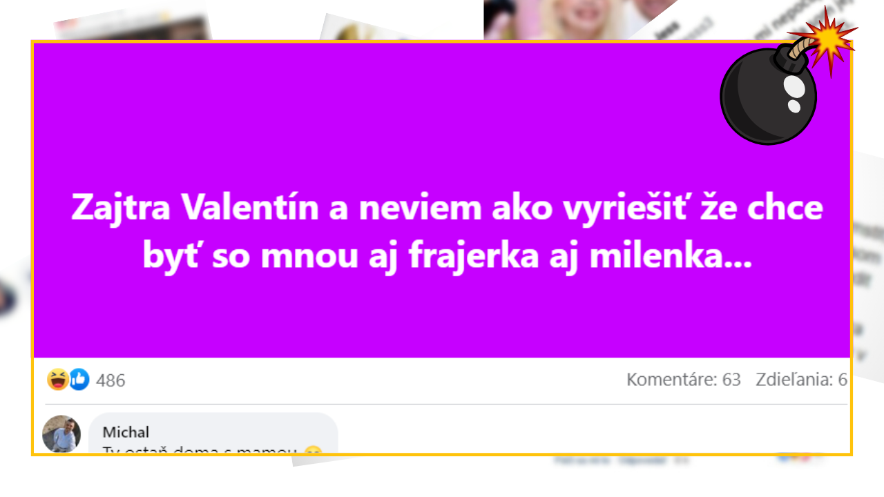 Bomby zo sociálnych sietí #920 – v komentároch mu poradili, s kým má stráviť Valentína či s frajerkou alebo milenkou