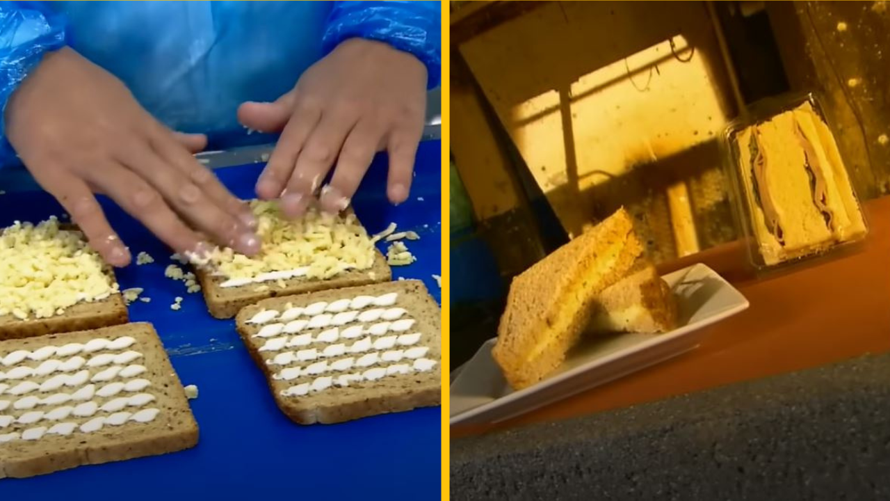 Ľudia sa nedokážu preniesť cez „depresívne“ video, ktoré ukazuje, ako sa v skutočnosti vyrábajú balené sendviče
