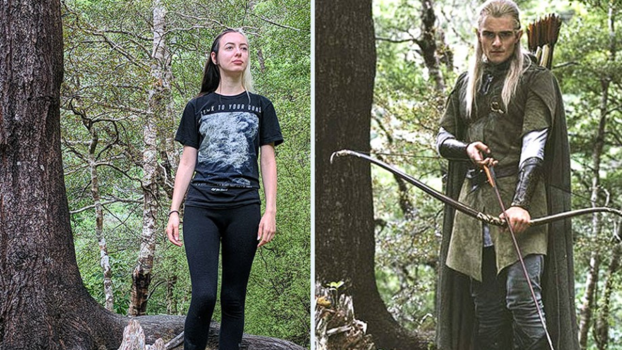 Bry navštívila takmer každé miesto, kde sa natáčal Pán prsteňov. Pretvorila niekoľko ikonických scén a poukázala na rozdiely oproti filmu