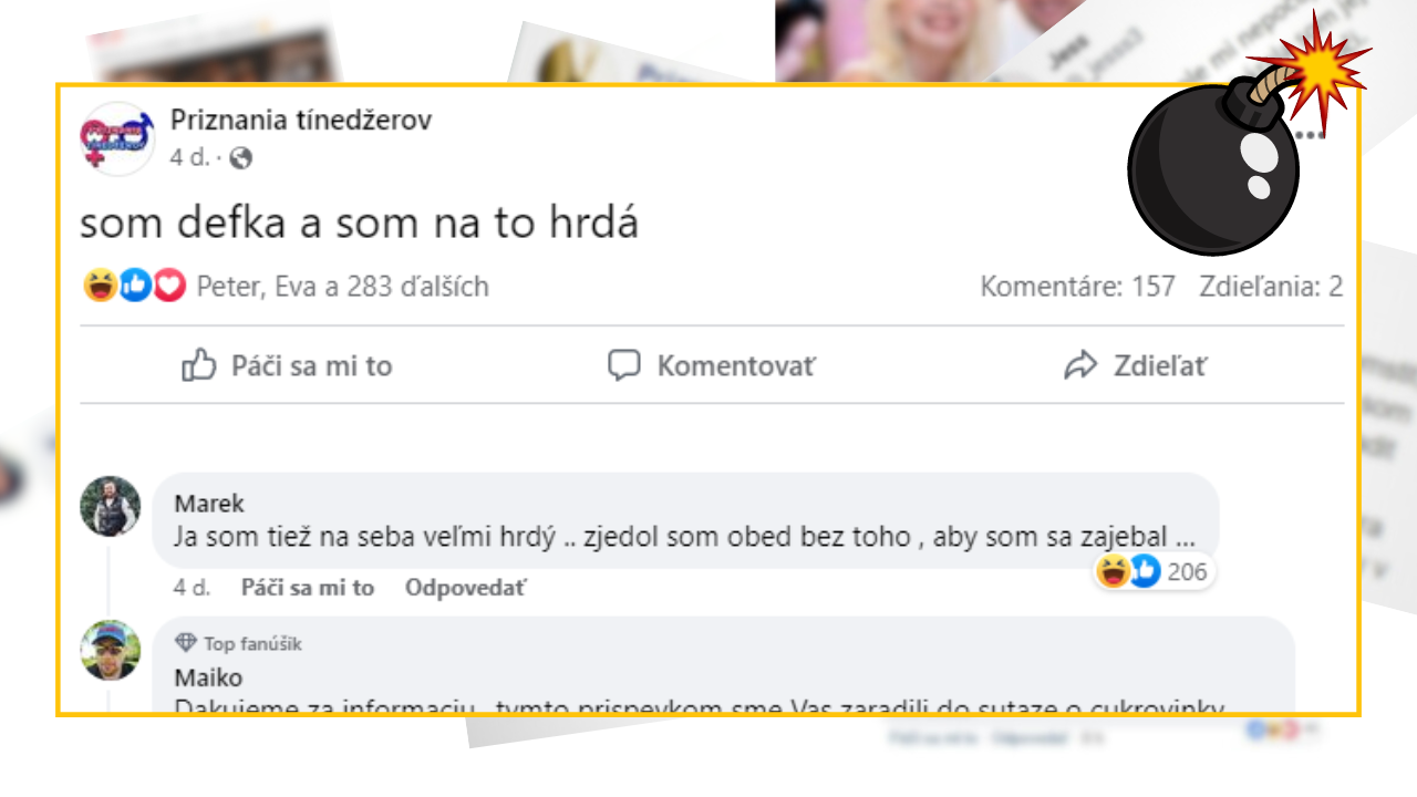Bomby zo sociálnych sietí #952 – priznala sa, že je „defka“ a dočkala sa vtipných komentárov