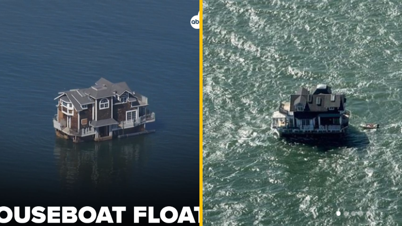 Dvojposchodový dom pláva cez San Francisco Bay. Prečo?