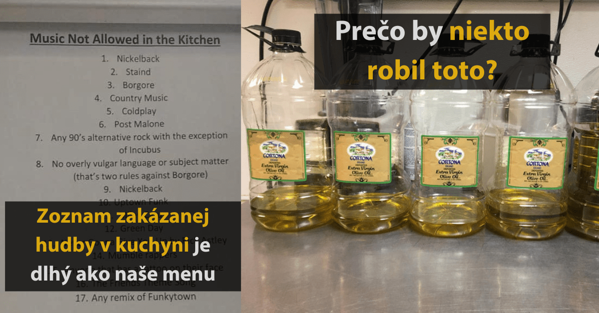 16 vtipných príbehov a fotografií z kuchyne, ktoré vás pobavia ale aj prekvapia