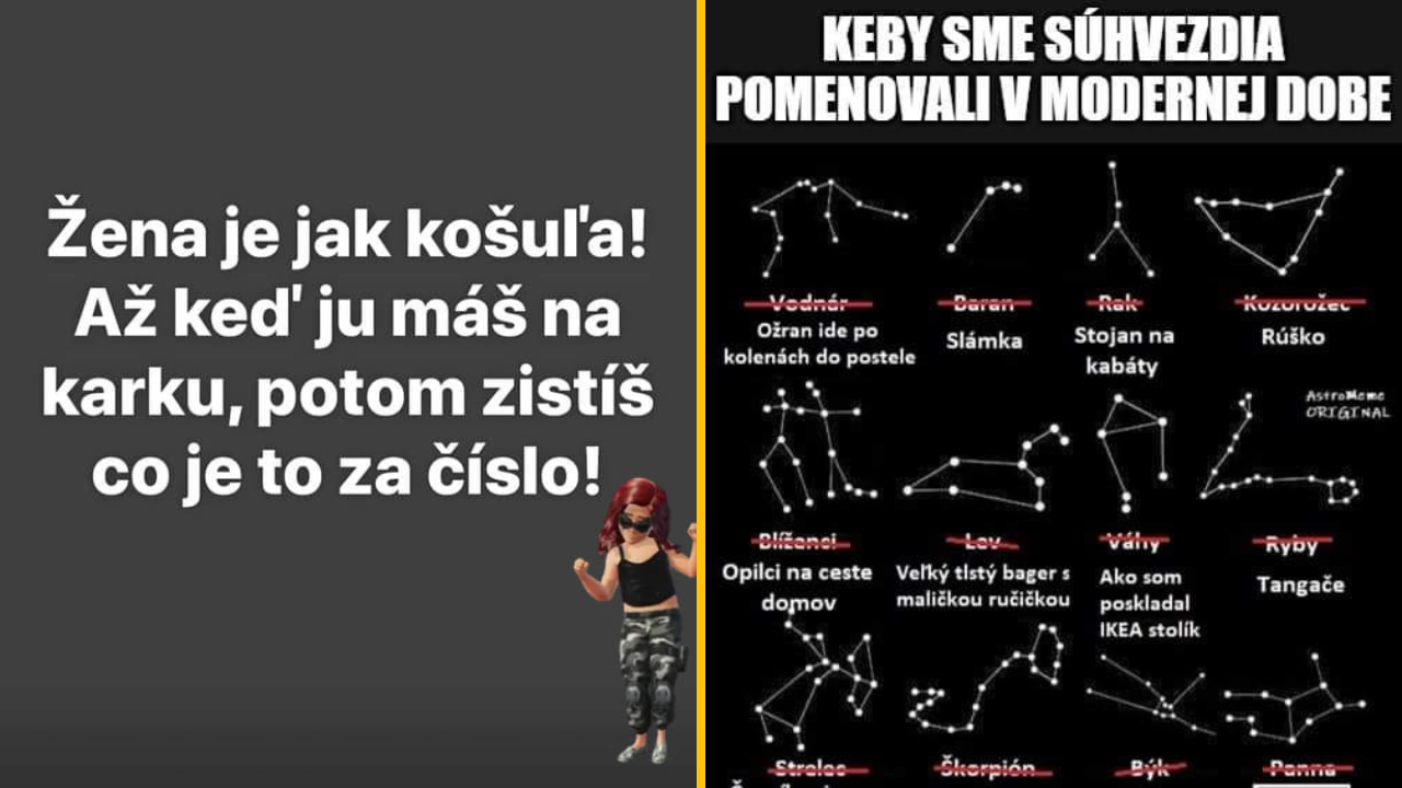 20+ Obrázkov: Všetko vtipné z internetu! #410 – Frajeri z dedinskej diskotéky alebo nové pomenovania súhvezdí