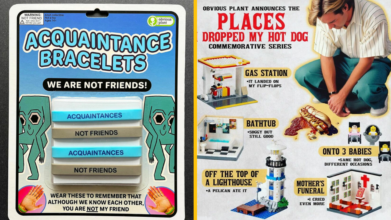 12 fotografií falošných produktov nastrčených medzi tými reálnymi