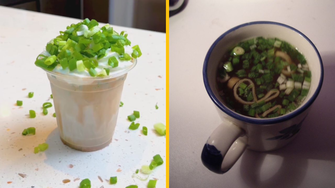 Diváci na TikTok-u sú zmätení novým kávovým trendom, ktorý zahŕňa prekvapivú zeleninu – jarnú cibuľku