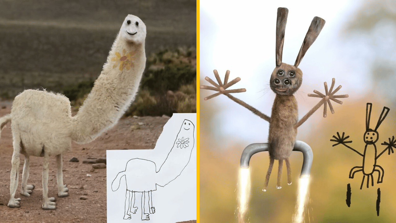 Kresby svojich detí oživil pomocou Photoshopu a vznikli z toho tragikomické bytosti