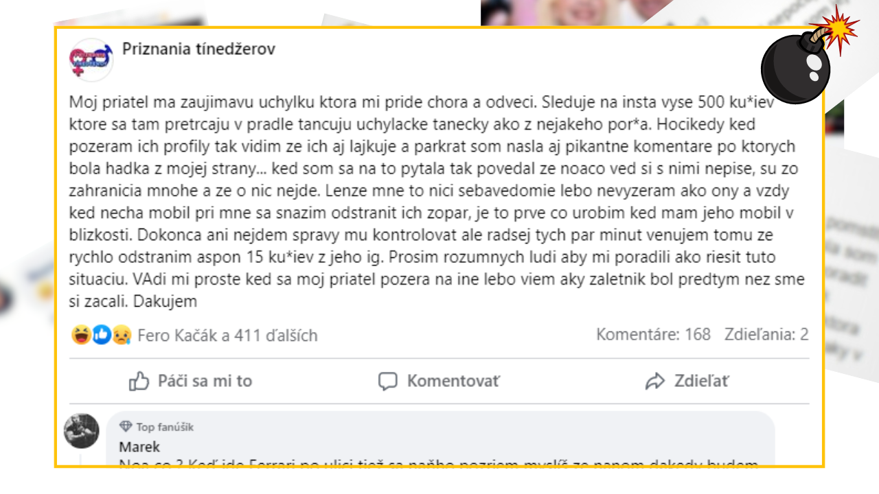 Bomby zo sociálnych sietí #991 – jej priateľ sleduje na Instagrame viac ako 500 iných žien a jej to vadí