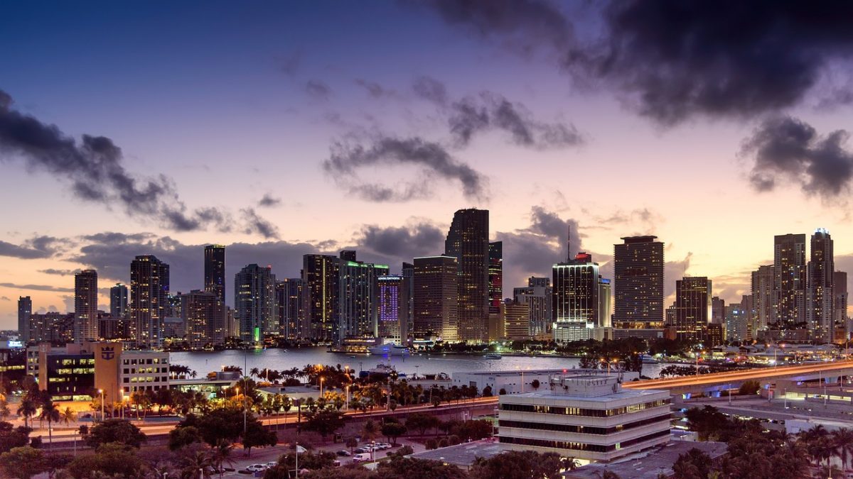 miami, florida, sunset