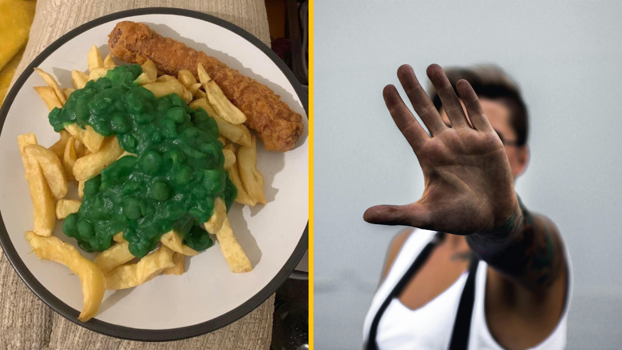 Klasické britské jedlo je zosmiešňované – hrášok vyzerá ako „roztopení zelení vojaci z Toy Story“