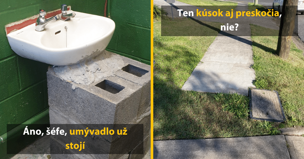 12 fotografií odborníkov na extrémne zle vykonanú prácu. Týchto by ste zamestnávať nechceli