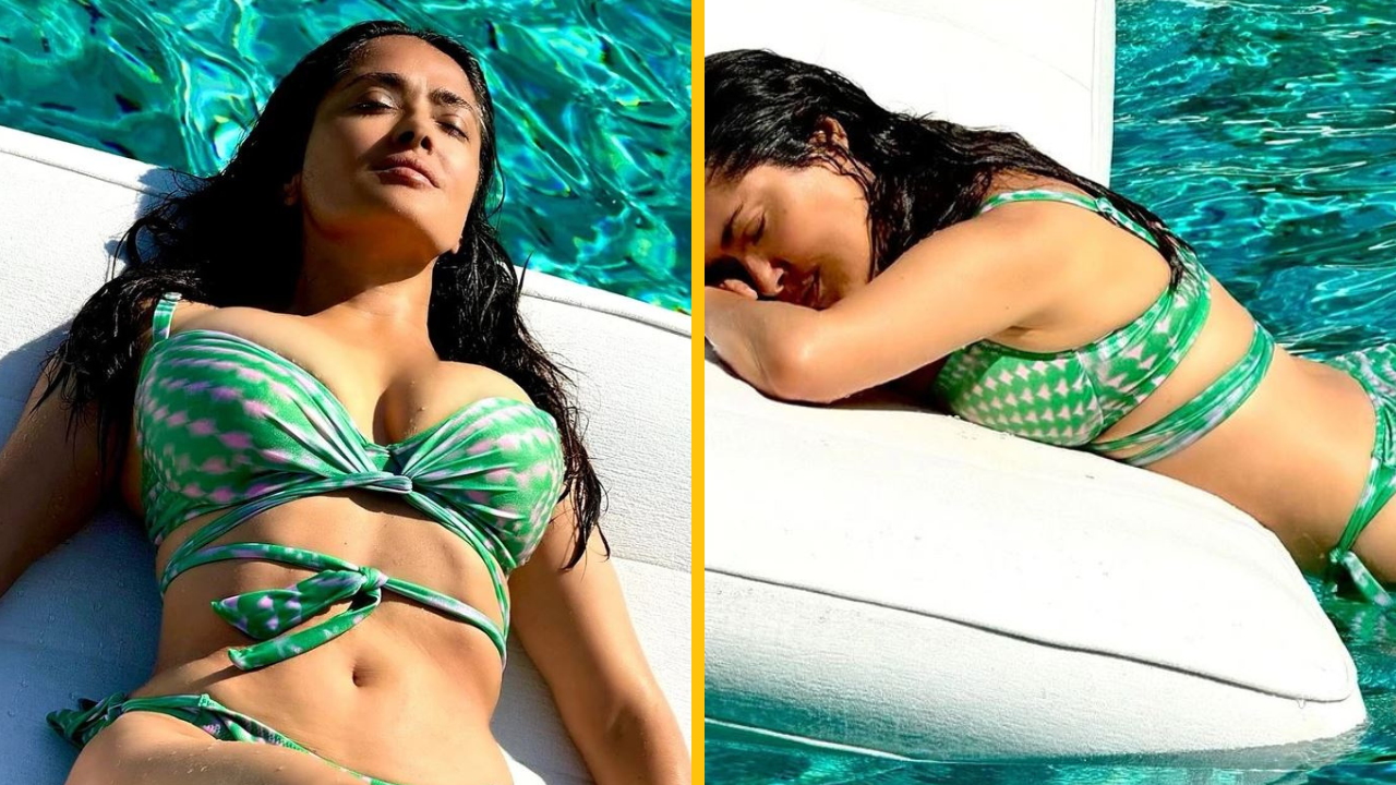 „Nestarneš?“ Salma Hayek predviedla svoje telo v bikinách a ľudia si všímli to isté