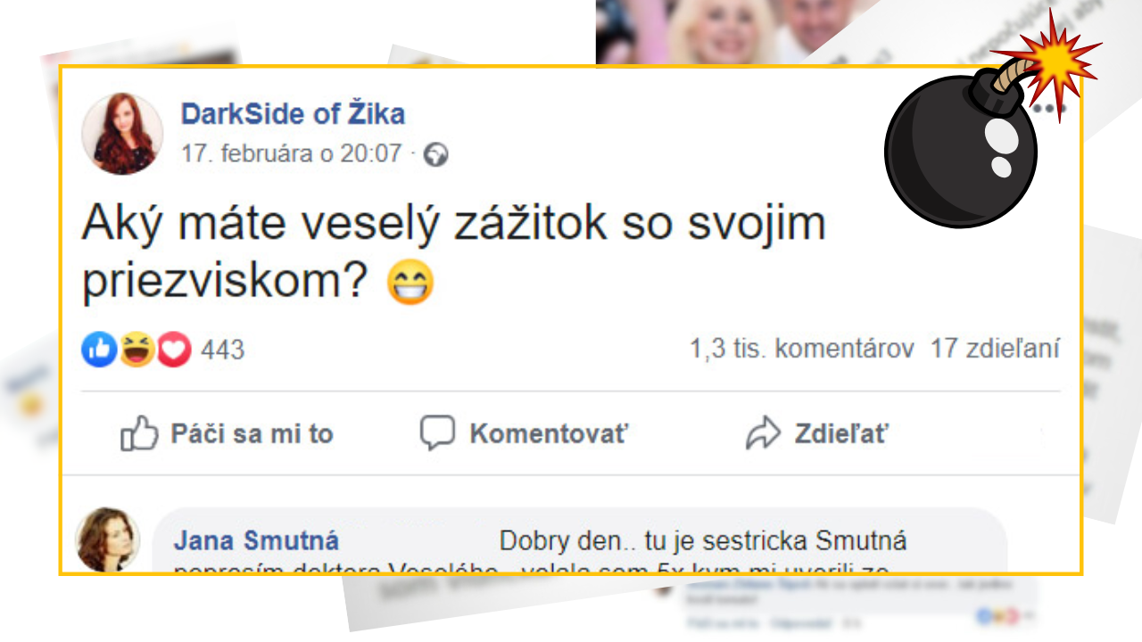 Bomby zo sociálnych sietí #1069 – veselé zážitky Slovákov s ich priezviskami