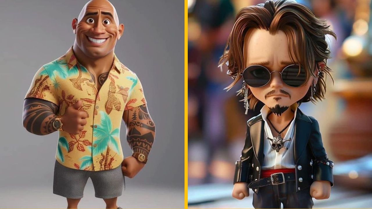 10 fotiek celebrít, ktoré ukazujú akoby vyzerali ako postavičky od Pixaru