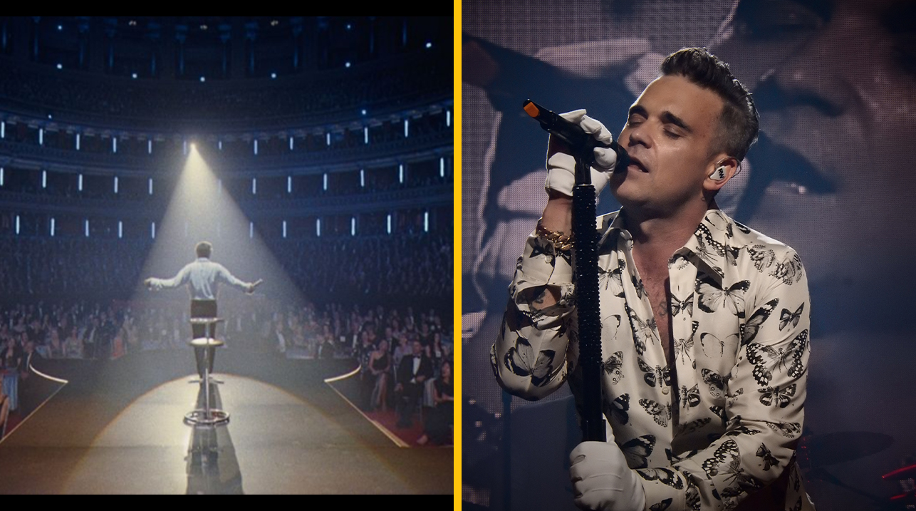 V životopisnom filme „Better Man“ je Robbie Williams zobrazený CGI opicou