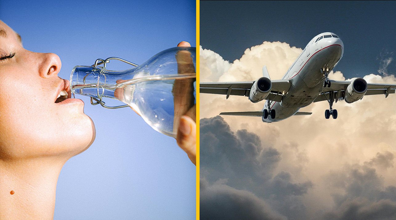 Odborník vysvetlil, prečo by ste nikdy nemali piť vodu v lietadle. Je to nechutné.