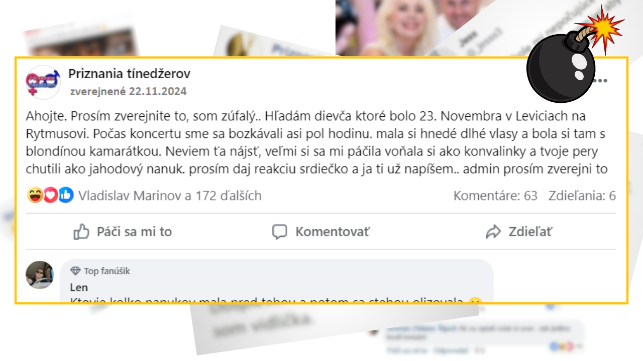 Bomby zo sociálnych sietí #1096 – hľadá babu s ktorou sa bozkával na koncerte Rytmusa v Leviciach