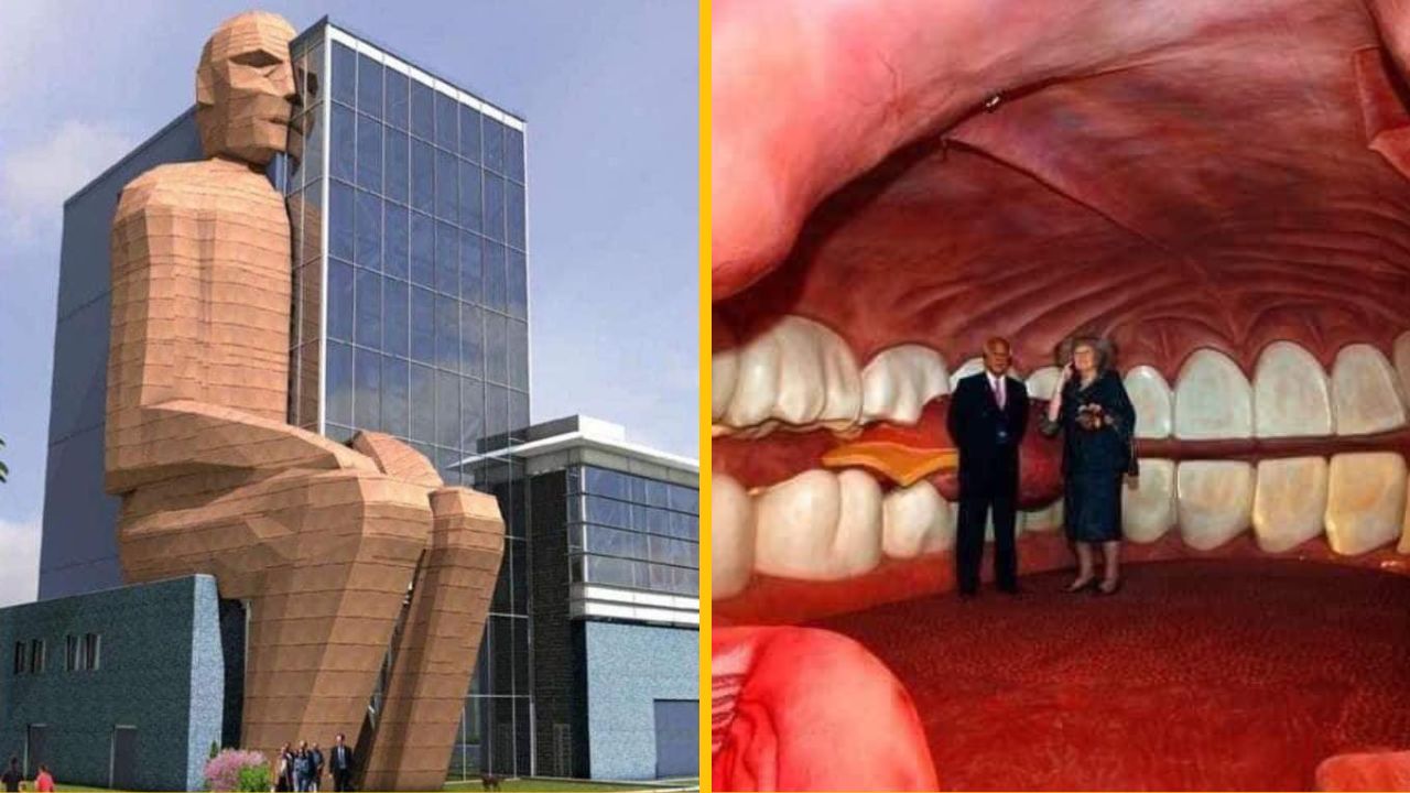 14 fotografií z holandského múzea, kde návštevníci prechádzajú vnútrom ľudského tela