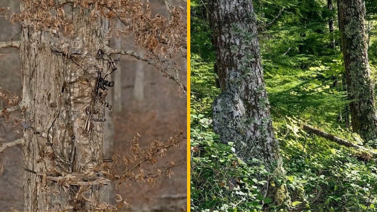 Fotografie dokonale zamaskovaných vojakov, ktorých voľným okom takmer nevidieť