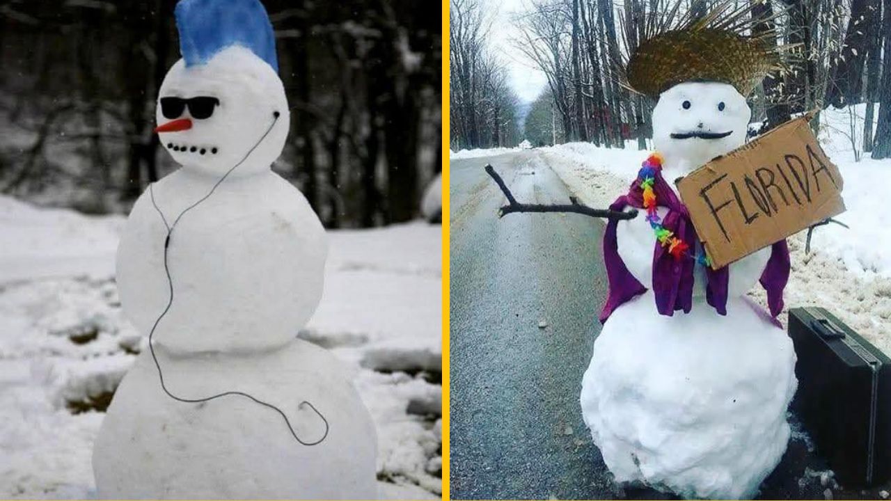 10 vtipných a zaujímavých fotografií snehuliakov z celého sveta
