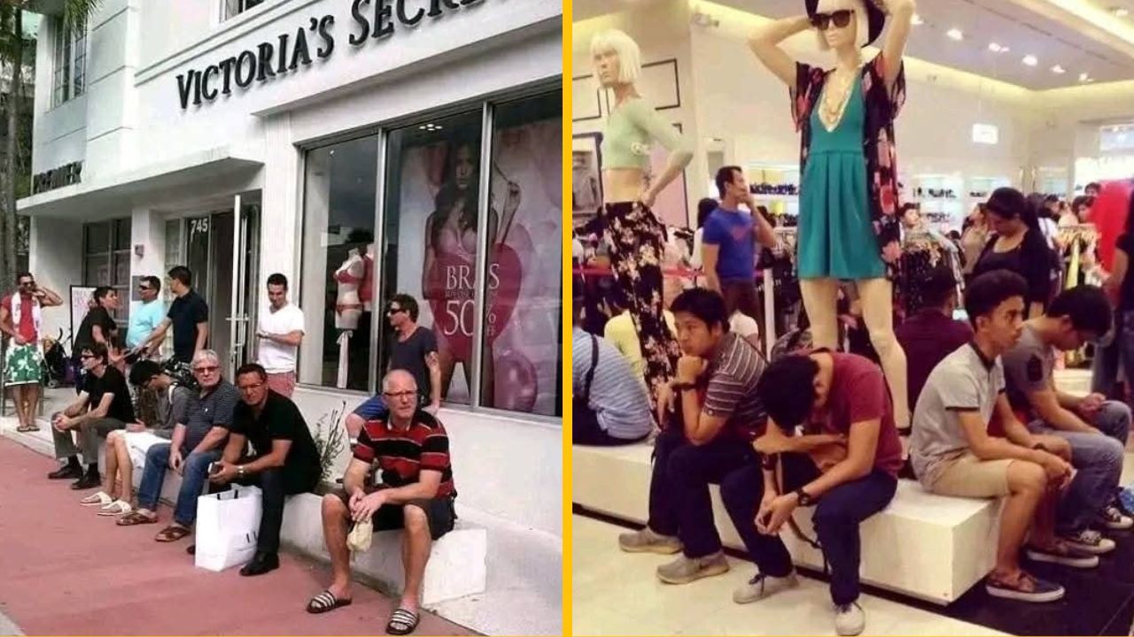 15 veselých fotiek, ktoré ukazujú, ako to vyzerá, keď muži nakupujú so ženami