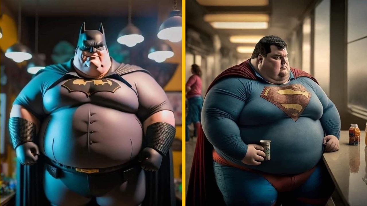 10 fotiek, ako by vyzerali filmoví superhrdinaovia, keby mali pár kíl nadváhu