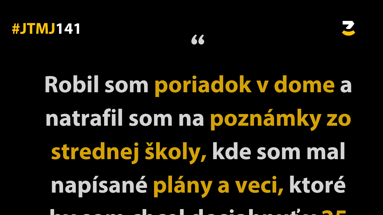 JTMJ: Vtipné príbehy, ktoré píše sám život #141 : Sklamal som ešte aj sám seba.