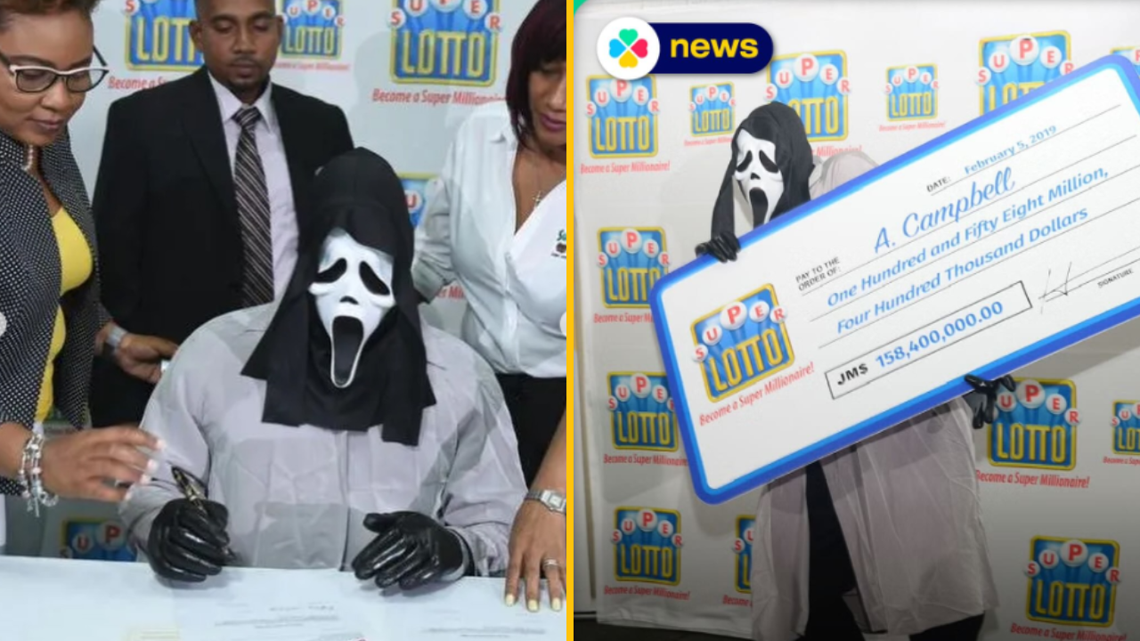 Muž vyhral lotériu a aby ho rodina nespoznala, cenu si prebral v maske z hororu „Vreskot“