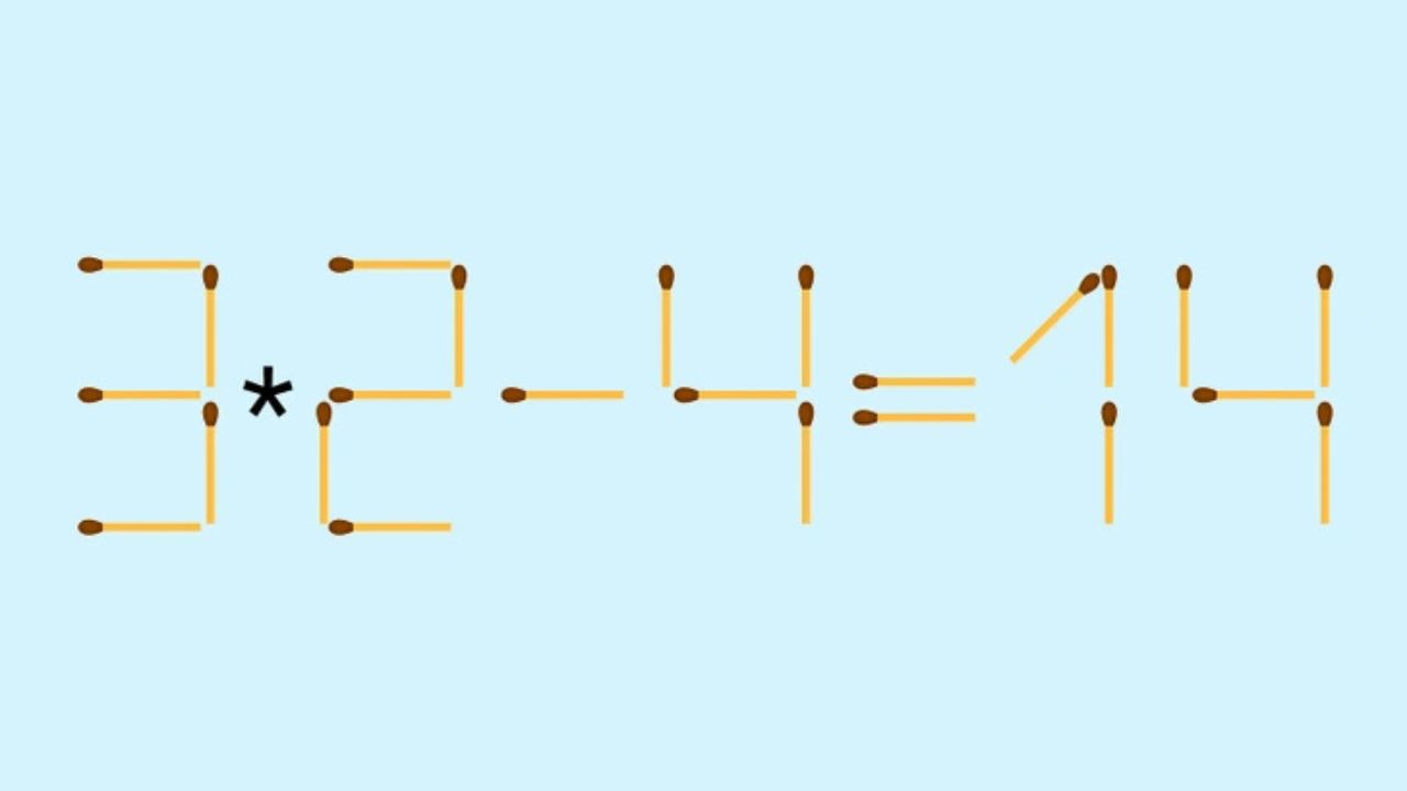 Logicko-matematická úloha: Doplňte jednu zápalku tak, aby ste dostali správny výsledok