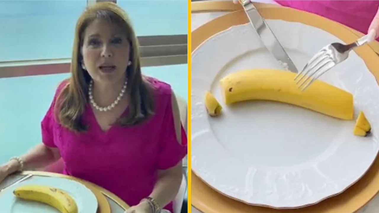 Virálne video ženy, ktorá jedla banán s príborom, vyvolalo vášnivú diskusiu