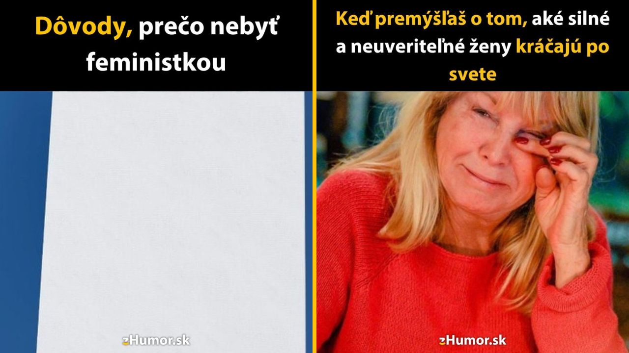 10 úsmevných feministických meme – hádajte kto všetko sa v nich nájde?