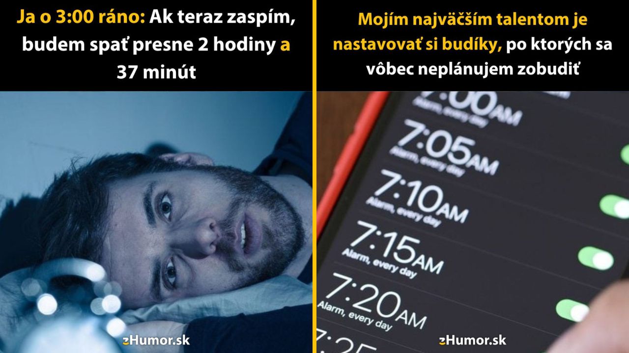 10 meme o spánku, aby ste ho opäť mohli o druhej v noci odložiť