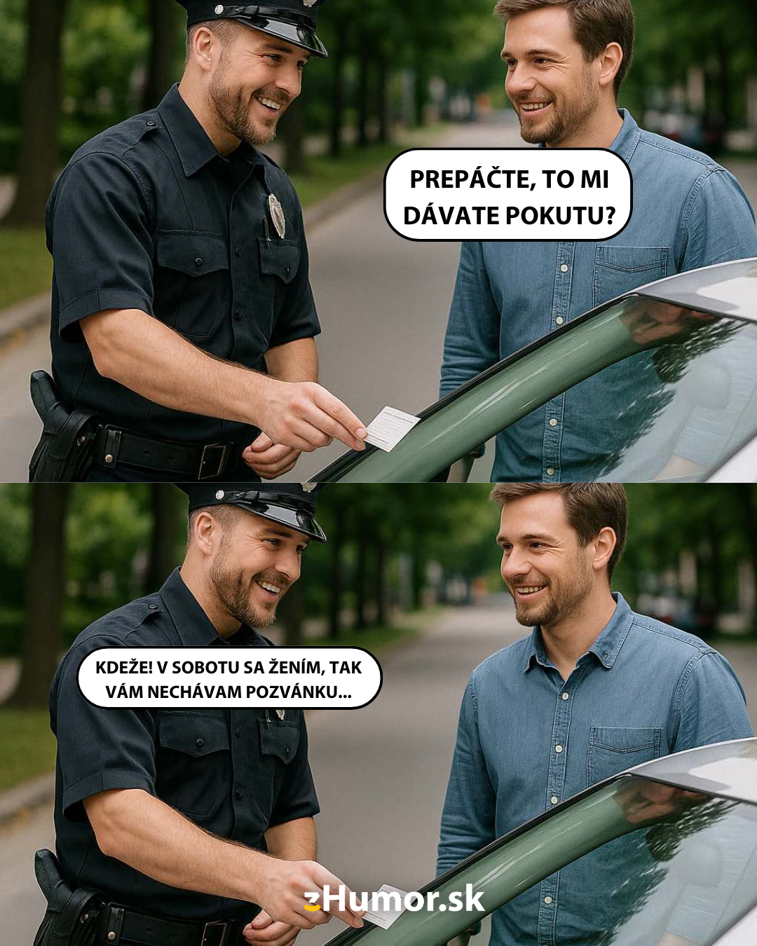 Keď má policajt zmysel pre humor