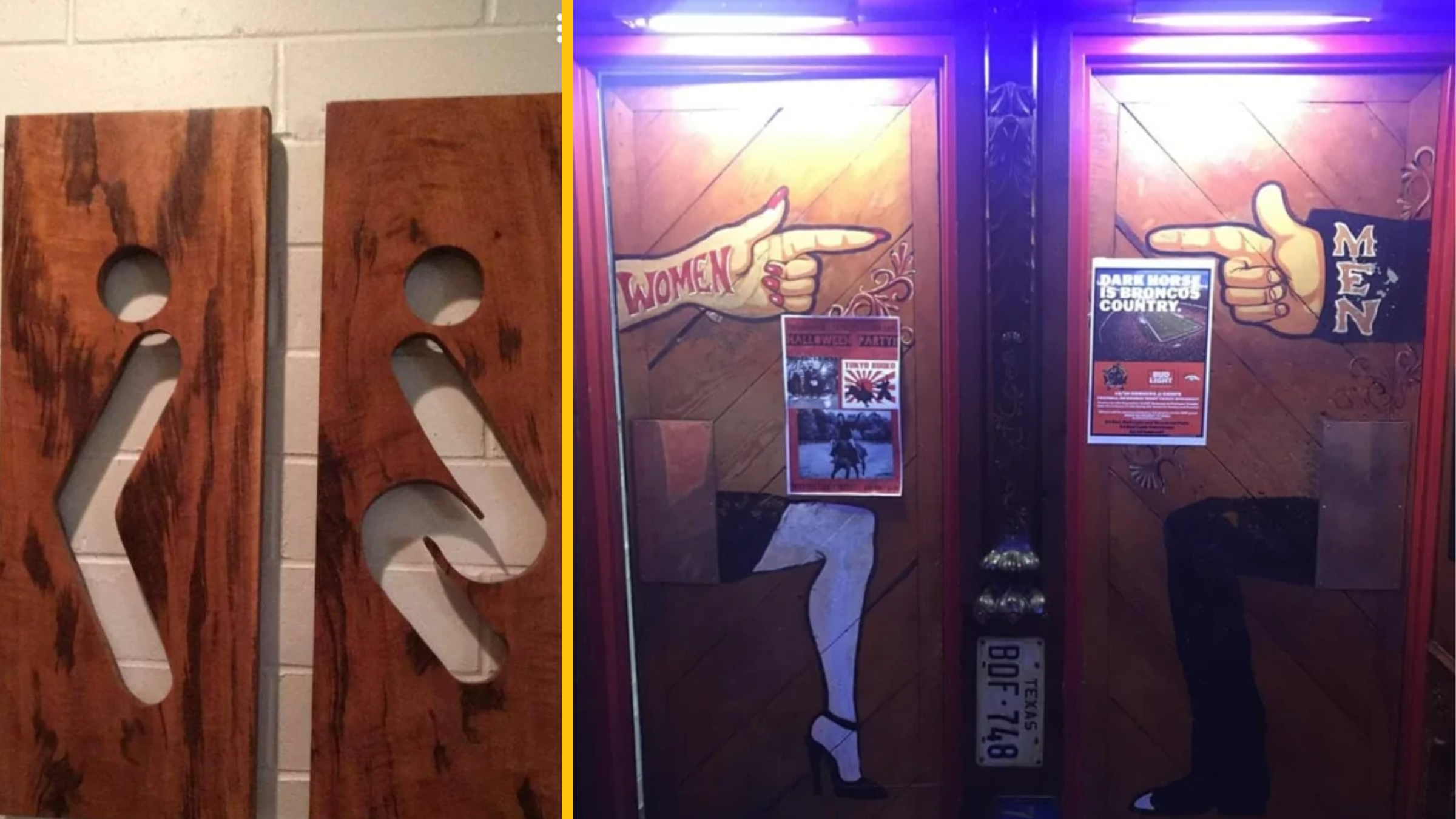 10 značiek na toaletách, ktoré sa zmenili na hádanky