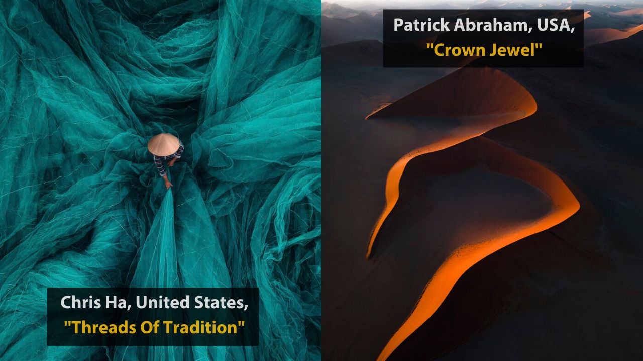 6 víťazných fotografií z podujatia The Aerial Photographer z roku 2025, 2.časť