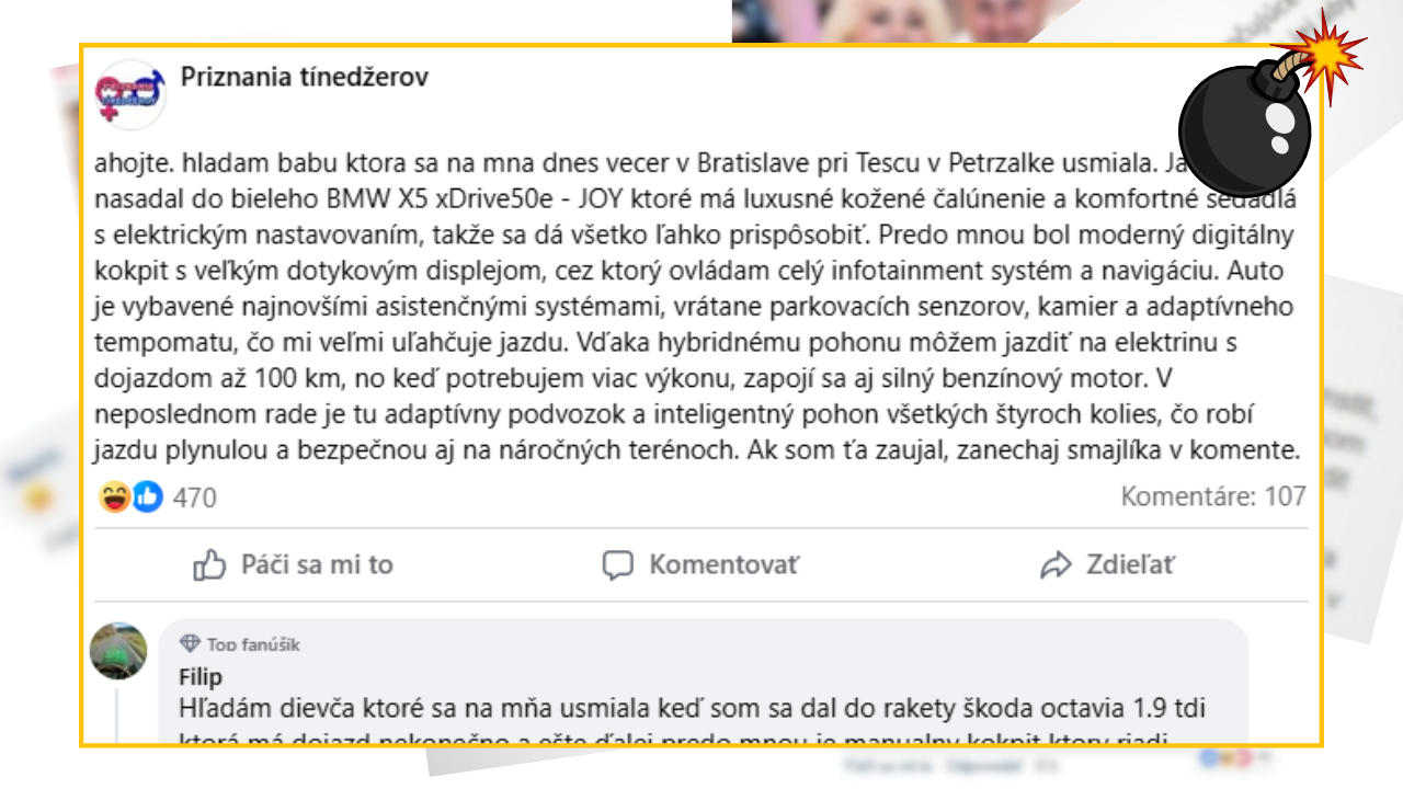 Bomby zo sociálnych sietí #1209 – chcela sa iba pochváliť svojim luxusným BMW, no schoval to za to, že hľadá babenu, ktorú stretol