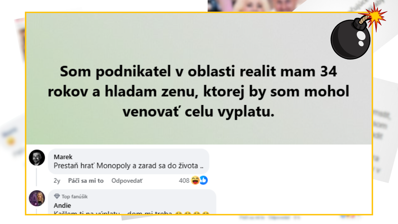 Bomby zo sociálnych sietí #1215 – mladý slovenský podnikateľ hľadá ženu, ktorej bude dávať celú výplatu