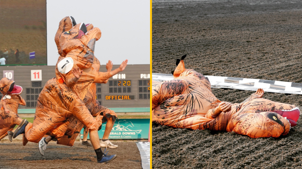 Vedeli ste, že existuje oficiálny beh v kostýme tyranosaura rexa?