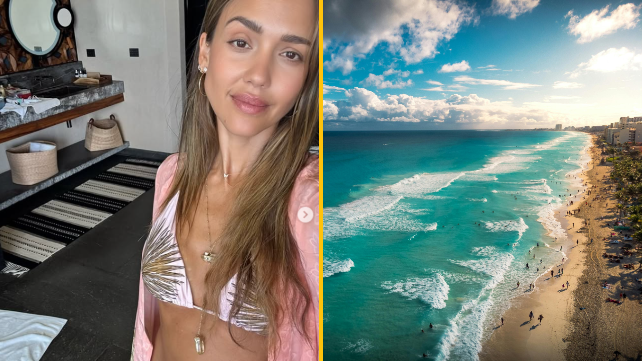Jessica Alba predvádza svoje vypracované brušné svaly na dovolenke v Mexiku