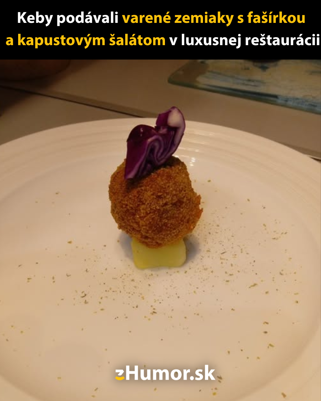 Jedlo v luxusnej reštaurácii