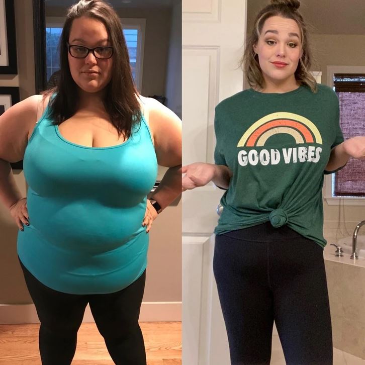 Osobná transformácia: pred a po úbytku hmotnosti, zmena životného štýlu k zdravšiemu a šťastnejšiemu životu.