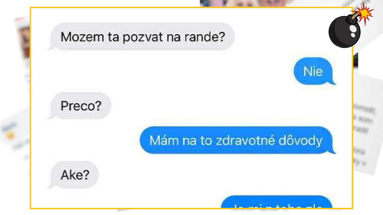 Bomby zo sociálnych sietí #1231 – prečo nejsť na rande zo zdravotných dôvodov?